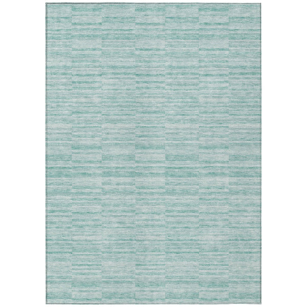 Homeroots 3' Blush Pink And Beige Striped Washable Area Rug - Stylish Indoor Outdoor Decor For Any Space 5' X 8' Polyester 587981
