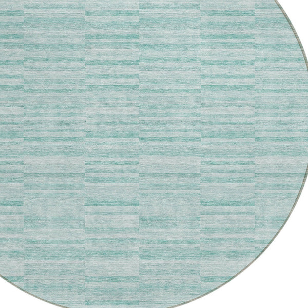 Homeroots 3' Blush Pink And Beige Striped Washable Area Rug - Stylish Indoor Outdoor Decor For Any Space 8' Round Polyester 587982