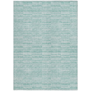 Homeroots 3' Blush Pink And Beige Striped Washable Area Rug - Stylish Indoor Outdoor Decor For Any Space 9' X 12' Polyester 587984