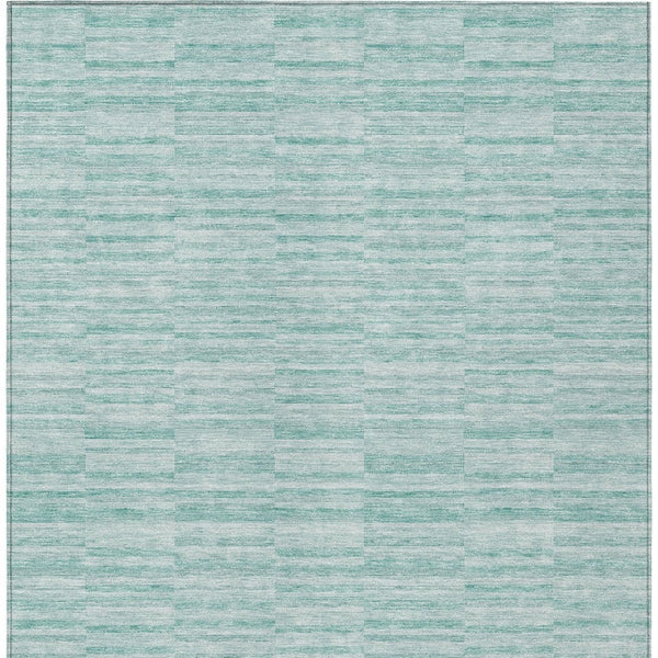 Homeroots 3' Blush Pink And Beige Striped Washable Area Rug - Stylish Indoor Outdoor Decor For Any Space 10' X 14' Polyester 587985