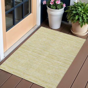Homeroots 3' Blush Pink And Beige Striped Washable Area Rug - Stylish Indoor Outdoor Decor For Any Space 3' X 5' Polyester 587986