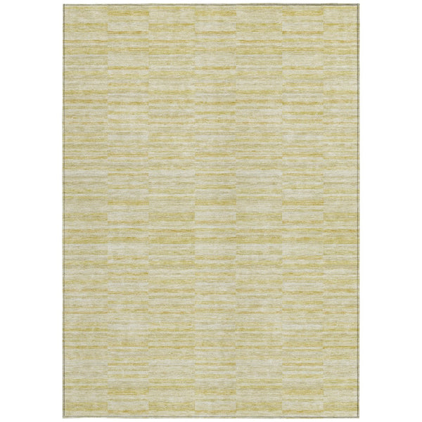 Homeroots 3' Blush Pink And Beige Striped Washable Area Rug - Stylish Indoor Outdoor Decor For Any Space 5' X 8' Polyester 587987