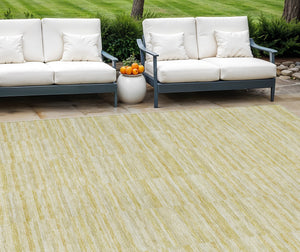 Homeroots 3' Blush Pink And Beige Striped Washable Area Rug - Stylish Indoor Outdoor Decor For Any Space 9' X 12' Polyester 587990