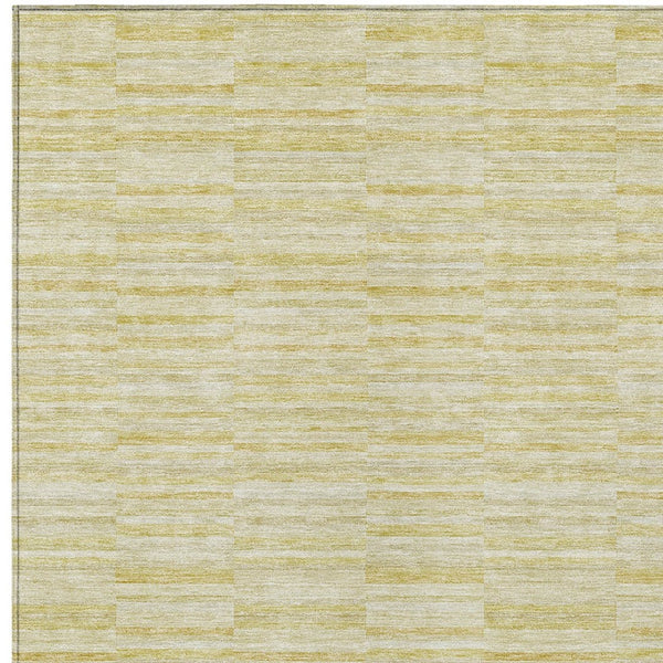 Homeroots 3' Blush Pink And Beige Striped Washable Area Rug - Stylish Indoor Outdoor Decor For Any Space 9' X 12' Polyester 587990