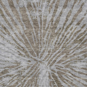 Homeroots 3' Modern Black Charcoal And Ivory Abstract Washable Indoor Outdoor Area Rug For Stylish Spaces 3' X 5' Polyester 587998