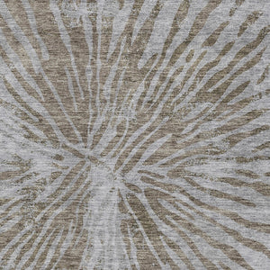 Homeroots 3' Modern Black Charcoal And Ivory Abstract Washable Indoor Outdoor Area Rug For Stylish Spaces 5' X 8' Polyester 587999