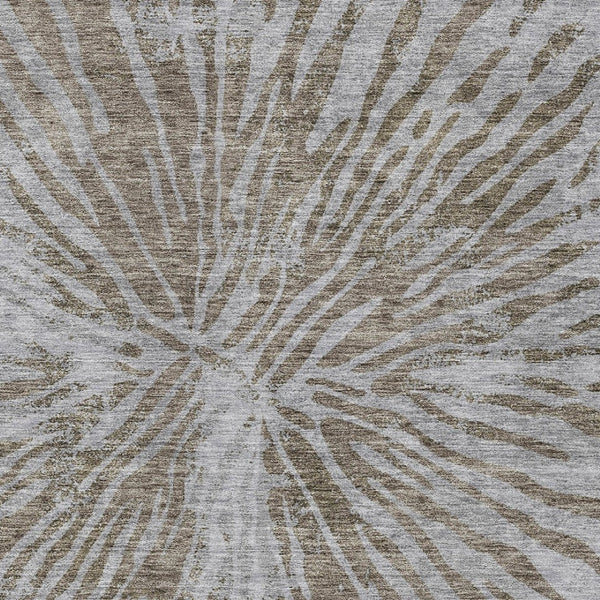 Homeroots 3' Modern Black Charcoal And Ivory Abstract Washable Indoor Outdoor Area Rug For Stylish Spaces 5' X 8' Polyester 587999