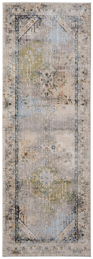 Feizy Rugs Melrose Area Rug: Luxurious Turkish Craftsmanship With Durable, Stain-resistant Design For Elegance Ivory,Green,Blue Polypropylene,Polyester,Viscose Mel39nzfivygrni02