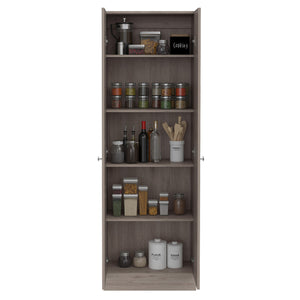 English Elm Virginia Double Door Storage Cabinet with 5 Shelves – Space-Saving Kitchen, Garage & Mudroom Organizer, Modern Design B128P148832