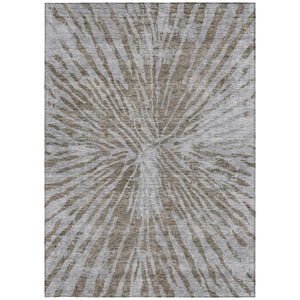 Homeroots 3' Modern Black Charcoal And Ivory Abstract Washable Indoor Outdoor Area Rug For Stylish Spaces 8' X 10' Polyester 588001