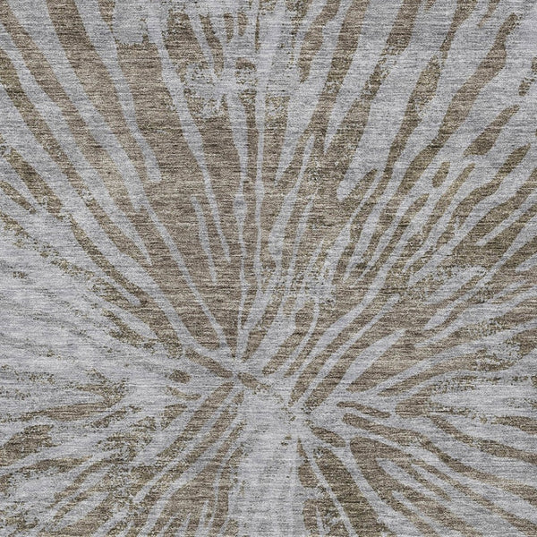 Homeroots 3' Modern Black Charcoal And Ivory Abstract Washable Indoor Outdoor Area Rug For Stylish Spaces 9' X 12' Polyester 588002
