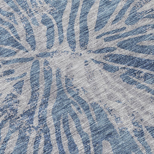 Homeroots 3' Modern Black Charcoal And Ivory Abstract Washable Indoor Outdoor Area Rug For Stylish Spaces 8' Round Polyester 588006