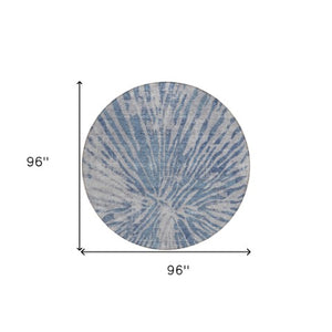 Homeroots 3' Modern Black Charcoal And Ivory Abstract Washable Indoor Outdoor Area Rug For Stylish Spaces 8' Round Polyester 588006