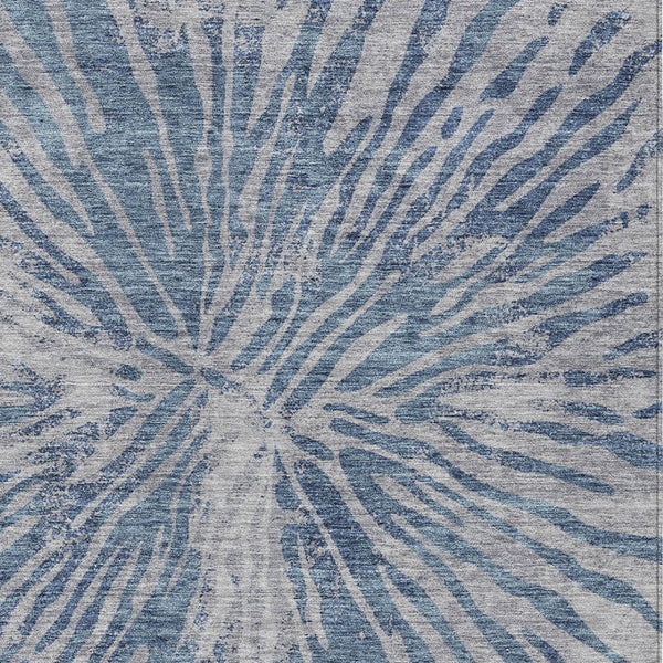 Homeroots 3' Modern Black Charcoal And Ivory Abstract Washable Indoor Outdoor Area Rug For Stylish Spaces 9' X 12' Polyester 588008