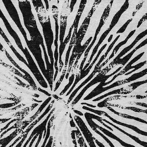 Homeroots 3' Modern Black Charcoal And Ivory Abstract Washable Indoor Outdoor Area Rug For Stylish Spaces 3' X 5' Polyester 588010