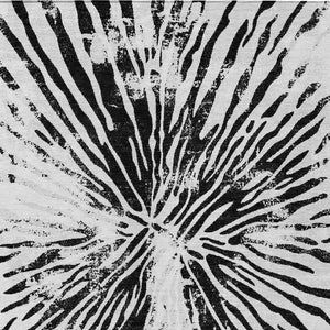 Homeroots 3' Modern Black Charcoal And Ivory Abstract Washable Indoor Outdoor Area Rug For Stylish Spaces 10' X 14' Polyester 588015