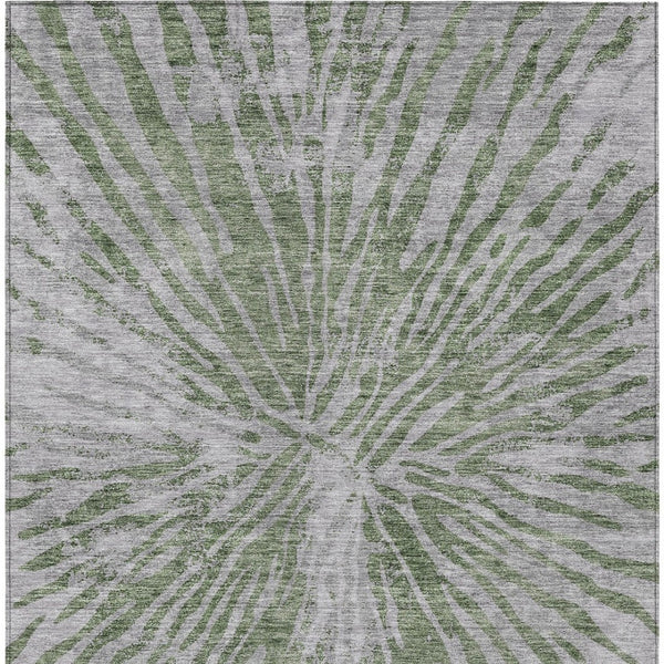 Homeroots 3' Modern Black Charcoal And Ivory Abstract Washable Indoor Outdoor Area Rug For Stylish Spaces 5' X 8' Polyester 588017