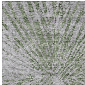 Homeroots 3' Modern Black Charcoal And Ivory Abstract Washable Indoor Outdoor Area Rug For Stylish Spaces 5' X 8' Polyester 588017