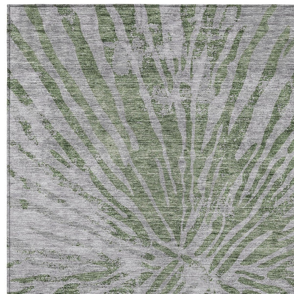 Homeroots 3' Modern Black Charcoal And Ivory Abstract Washable Indoor Outdoor Area Rug For Stylish Spaces 5' X 8' Polyester 588017