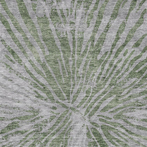 Homeroots 3' Modern Black Charcoal And Ivory Abstract Washable Indoor Outdoor Area Rug For Stylish Spaces 8' X 10' Polyester 588019