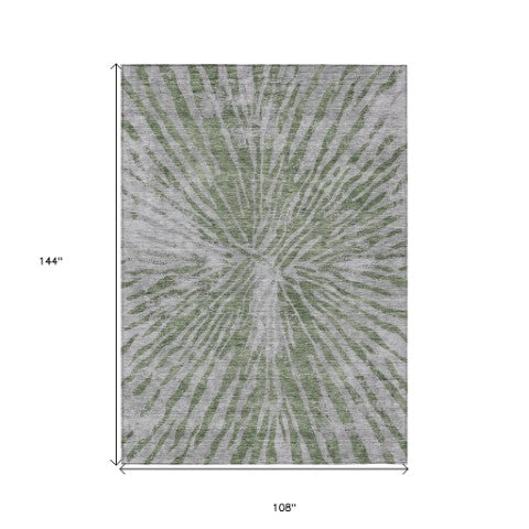 Homeroots 3' Modern Black Charcoal And Ivory Abstract Washable Indoor Outdoor Area Rug For Stylish Spaces 9' X 12' Polyester 588020