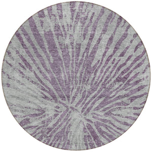 Homeroots 3' Modern Black Charcoal And Ivory Abstract Washable Indoor Outdoor Area Rug For Stylish Spaces 8' Round Polyester 588024