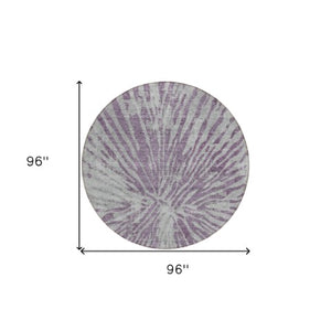 Homeroots 3' Modern Black Charcoal And Ivory Abstract Washable Indoor Outdoor Area Rug For Stylish Spaces 8' Round Polyester 588024