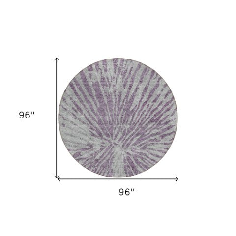 Homeroots 3' Modern Black Charcoal And Ivory Abstract Washable Indoor Outdoor Area Rug For Stylish Spaces 8' Round Polyester 588024