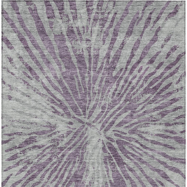 Homeroots 3' Modern Black Charcoal And Ivory Abstract Washable Indoor Outdoor Area Rug For Stylish Spaces 8' X 10' Polyester 588025