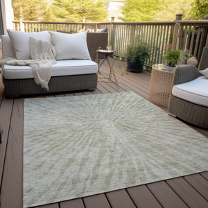 Homeroots 3' Modern Black Charcoal And Ivory Abstract Washable Indoor Outdoor Area Rug For Stylish Spaces 5' X 8' Polyester 588029