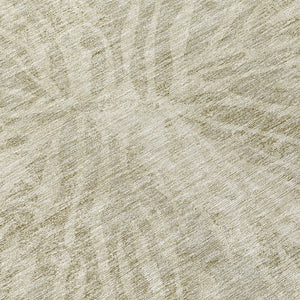 Homeroots 3' Modern Black Charcoal And Ivory Abstract Washable Indoor Outdoor Area Rug For Stylish Spaces 8' Round Polyester 588030