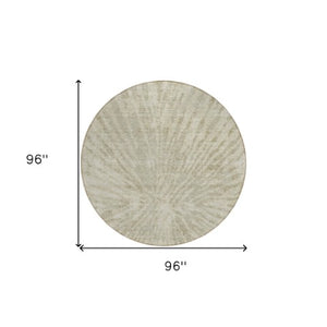 Homeroots 3' Modern Black Charcoal And Ivory Abstract Washable Indoor Outdoor Area Rug For Stylish Spaces 8' Round Polyester 588030