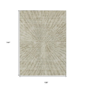 Homeroots 3' Modern Black Charcoal And Ivory Abstract Washable Indoor Outdoor Area Rug For Stylish Spaces 9' X 12' Polyester 588032