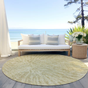 Homeroots 3' Modern Black Charcoal And Ivory Abstract Washable Indoor Outdoor Area Rug For Stylish Spaces 8' Round Polyester 588036