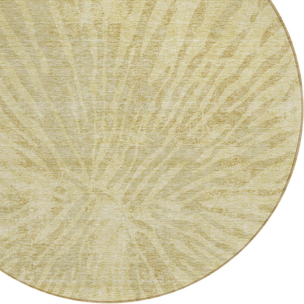 Homeroots 3' Modern Black Charcoal And Ivory Abstract Washable Indoor Outdoor Area Rug For Stylish Spaces 8' Round Polyester 588036