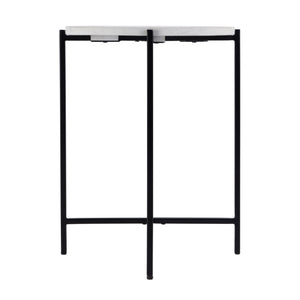 Butler Specialty Butler Mirabell 19" Round Marble Accent Table With Iron Base - Modern Elegance For Any Room Black,White Iron,Marble 5880389-butler