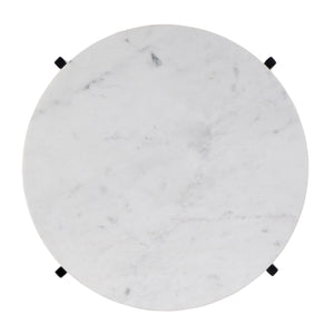 Butler Specialty Butler Mirabell 19" Round Marble Accent Table With Iron Base - Modern Elegance For Any Room Black,White Iron,Marble 5880389-butler