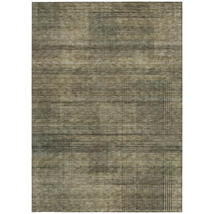 Homeroots 3' Washable Indoor Outdoor Area Rug - Stylish Striped Design For High Traffic Spaces & Versatile Use 10' X 14' Polyester 588081