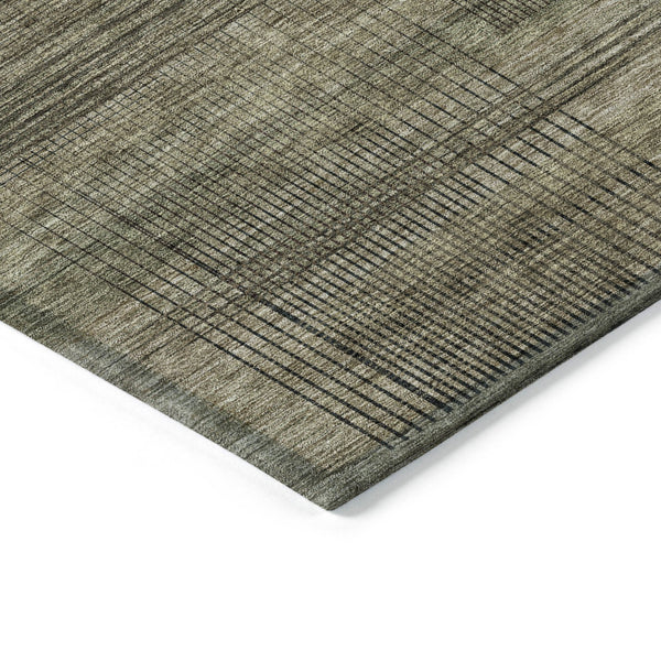 Homeroots 3' Washable Indoor Outdoor Area Rug - Stylish Striped Design For High Traffic Spaces & Versatile Use 10' X 14' Polyester 588081
