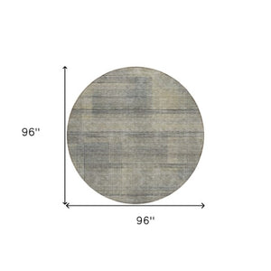 Homeroots 3' Washable Indoor Outdoor Area Rug - Stylish Striped Design For High Traffic Spaces & Versatile Use 8' Round Polyester 588090