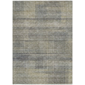 Homeroots 3' Washable Indoor Outdoor Area Rug - Stylish Striped Design For High Traffic Spaces & Versatile Use 9' X 12' Polyester 588092