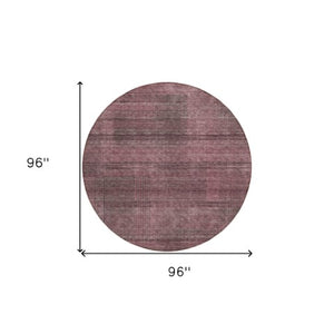 Homeroots 3' Washable Indoor Outdoor Area Rug - Stylish Striped Design For High Traffic Spaces & Versatile Use 8' Round Polyester 588096