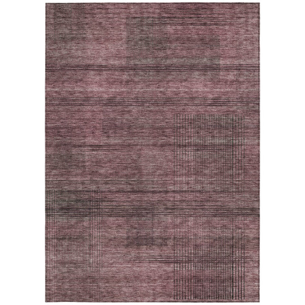 Homeroots 3' Washable Indoor Outdoor Area Rug - Stylish Striped Design For High Traffic Spaces & Versatile Use 10' X 14' Polyester 588099