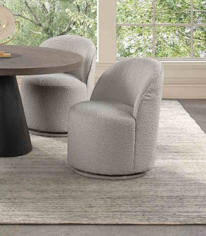 English Elm Contemporary Northall Arm Chair with Sleek Upholstery and Minimalist Profile for Modern Dining Spaces Light Gray 25 L x 27 W x 34 H B2741P406966