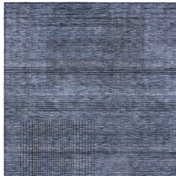 Homeroots 3' Washable Indoor Outdoor Area Rug - Stylish Striped Design For High Traffic Spaces & Versatile Use 8' X 10' Polyester 588103