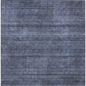 Homeroots 3' Washable Indoor Outdoor Area Rug - Stylish Striped Design For High Traffic Spaces & Versatile Use 9' X 12' Polyester 588104