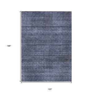 Homeroots 3' Washable Indoor Outdoor Area Rug - Stylish Striped Design For High Traffic Spaces & Versatile Use 10' X 14' Polyester 588105