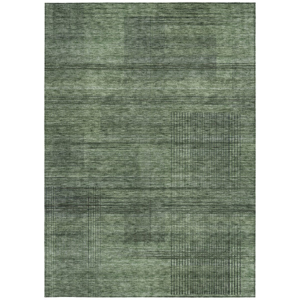 Homeroots 3' Washable Indoor Outdoor Area Rug - Stylish Striped Design For High Traffic Spaces & Versatile Use 3' X 5' Polyester 588106