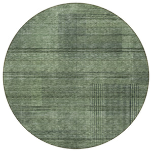 Homeroots 3' Washable Indoor Outdoor Area Rug - Stylish Striped Design For High Traffic Spaces & Versatile Use 8' Round Polyester 588108