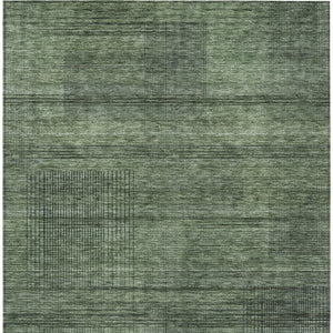 Homeroots 3' Washable Indoor Outdoor Area Rug - Stylish Striped Design For High Traffic Spaces & Versatile Use 8' X 10' Polyester 588109